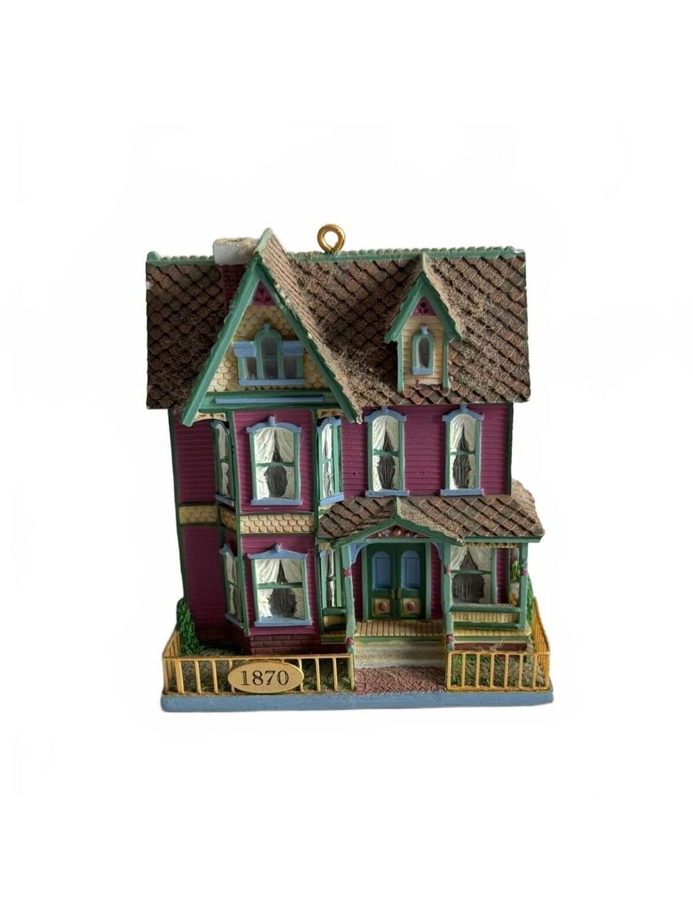 1999 AGC 1870 Queensgate Victorian House Christmas Ornament Queen Anne Home